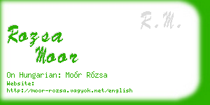 rozsa moor business card