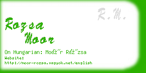 rozsa moor business card